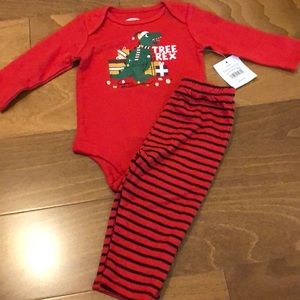 NWT tree Rex set Christmas 6-9m Dino